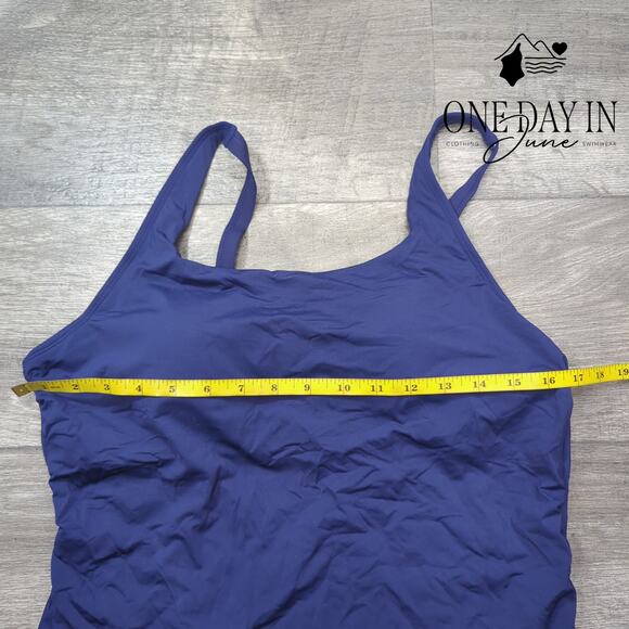 Aqua Eve Straight Neck Tankini Top Size XL - Picture 3 of 5